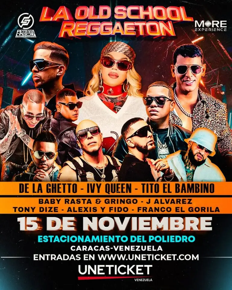 Prepárate para revivir la verdadera esencia del Reggaetón en una noche histórica.¡Llega a Caraca